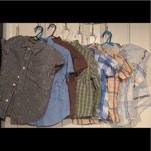 7 buttoned shirts, shorts and 1 regular shirt 3T